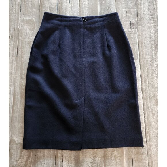 Liz Claiborne Skirt Women’s Size 8 Petite Black 100% Wool Career Business Ladies - Picture 3 of 10